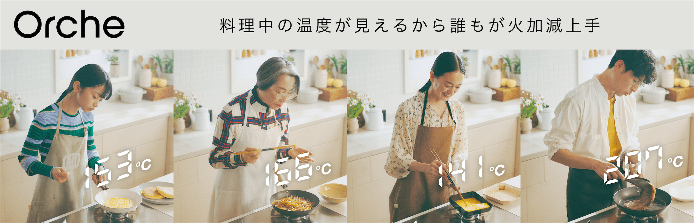 料理中の温度が見えるから誰もが火加減上手