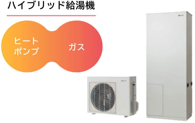 ハイブリッド給湯機 ヒートポンプ ガス